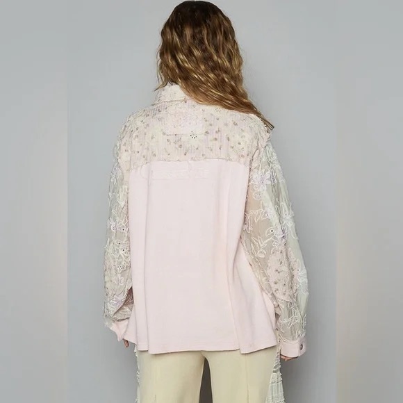 POL Pink Floral Embroidered Blouse - Picture 3 of 6